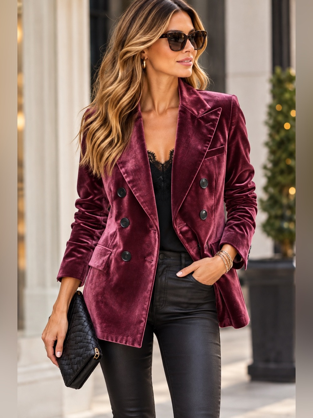 Free People Mauve Velvet Double Breasted Blazer XS NWT $198